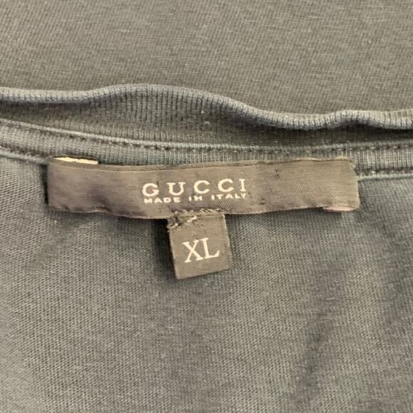 GUCCI Size XL Black Jersey Crew Neck T-shirt - Picture 8 of 9